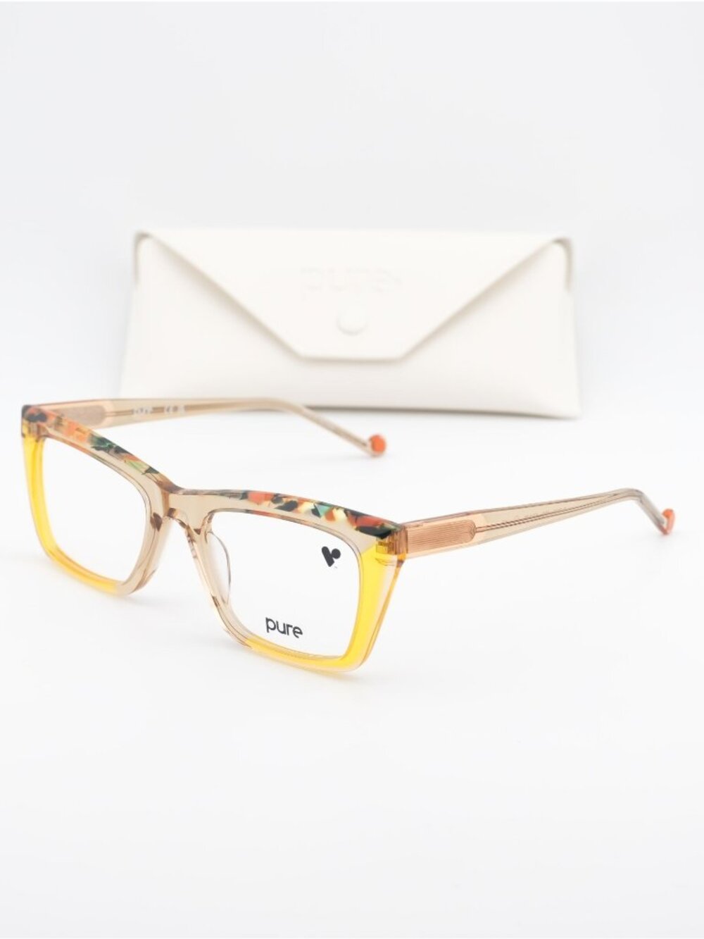 Pure P-7012 250 Square Eyeglasses 53mm – Camel
